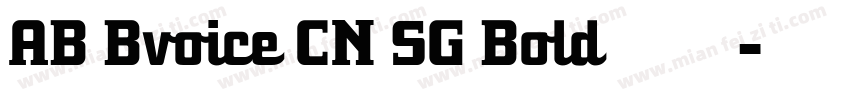 AB Bvoice CN SG Bold 粗体字体转换
